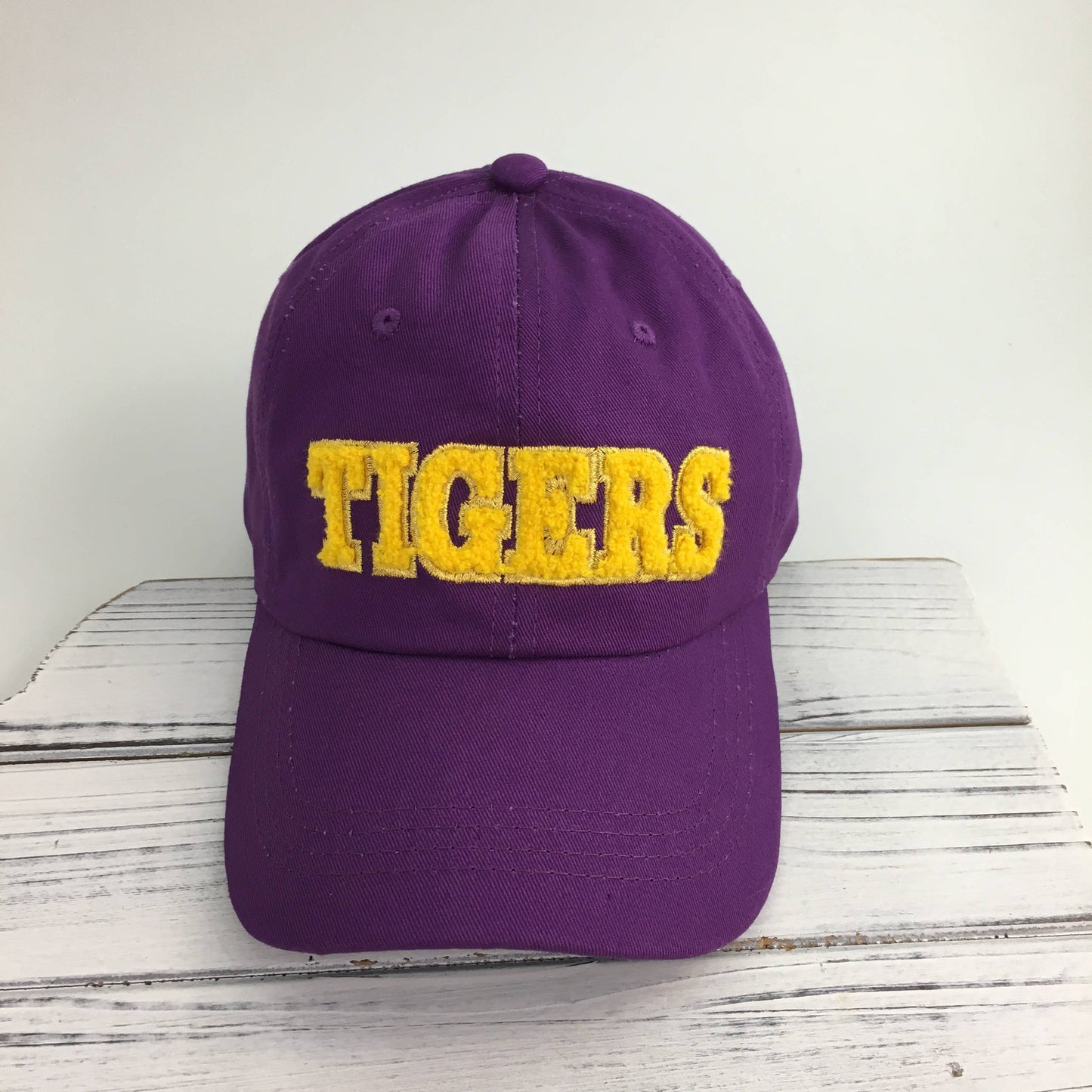 Purple tigers chenille hat/cap