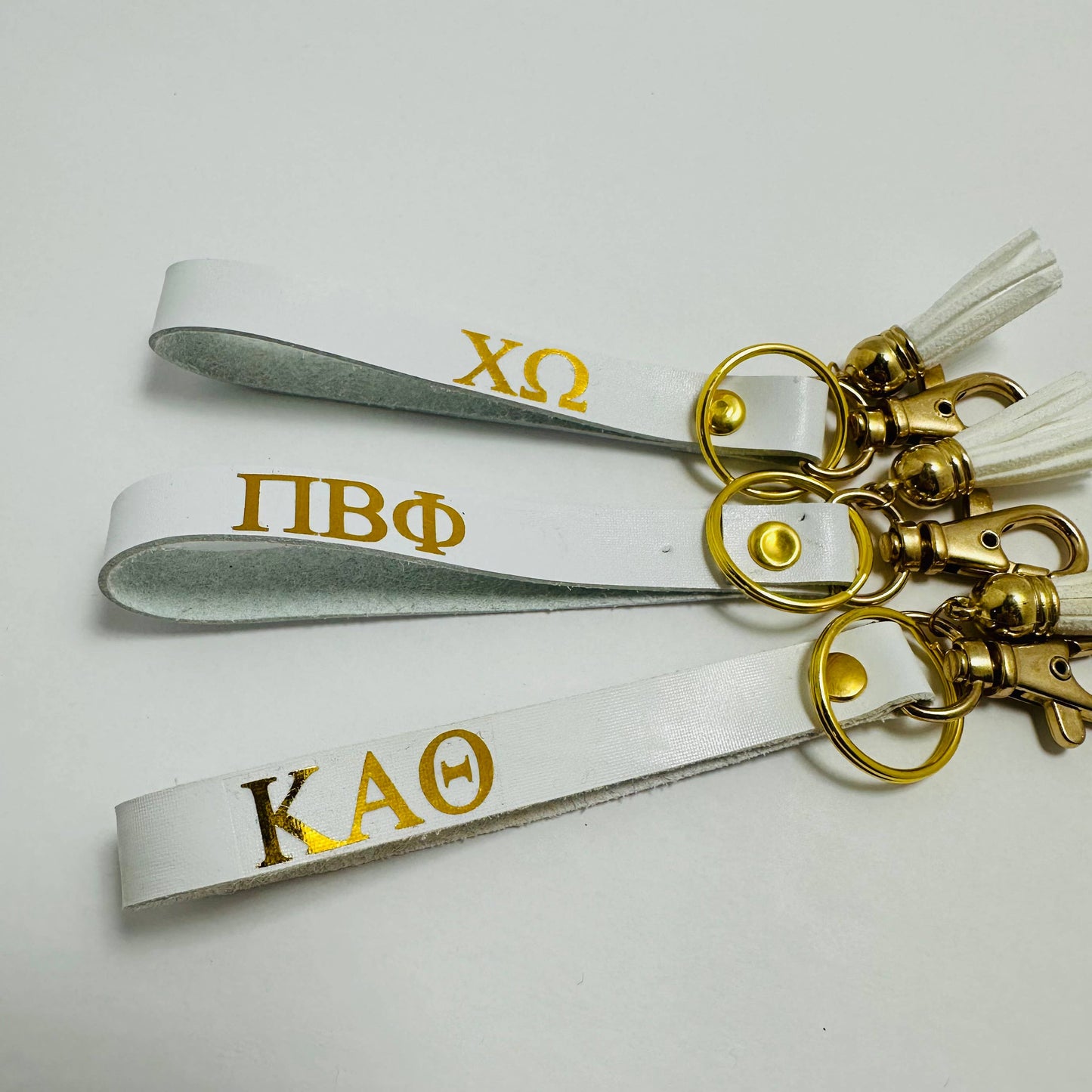 Sorority Leather Key Chain