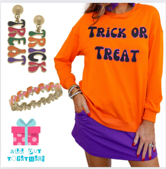 Trick or Treat Sequin Sweatshirt