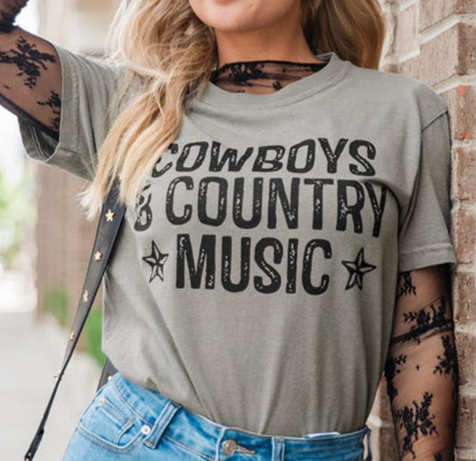 Cowboys & Country Music Tee