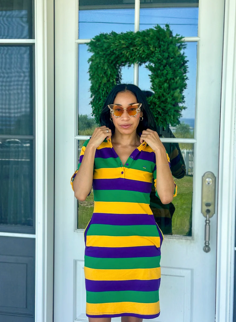 Striped Mardi Gras Dress