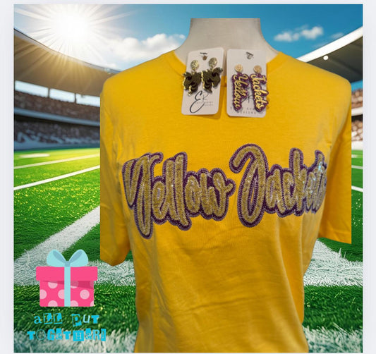 Iowa Yellow Jackets Sequin Tee