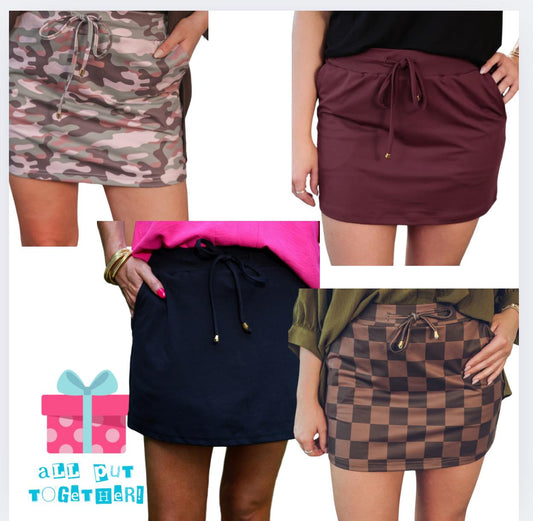 Everyday Skorts - Chocolate Checkered