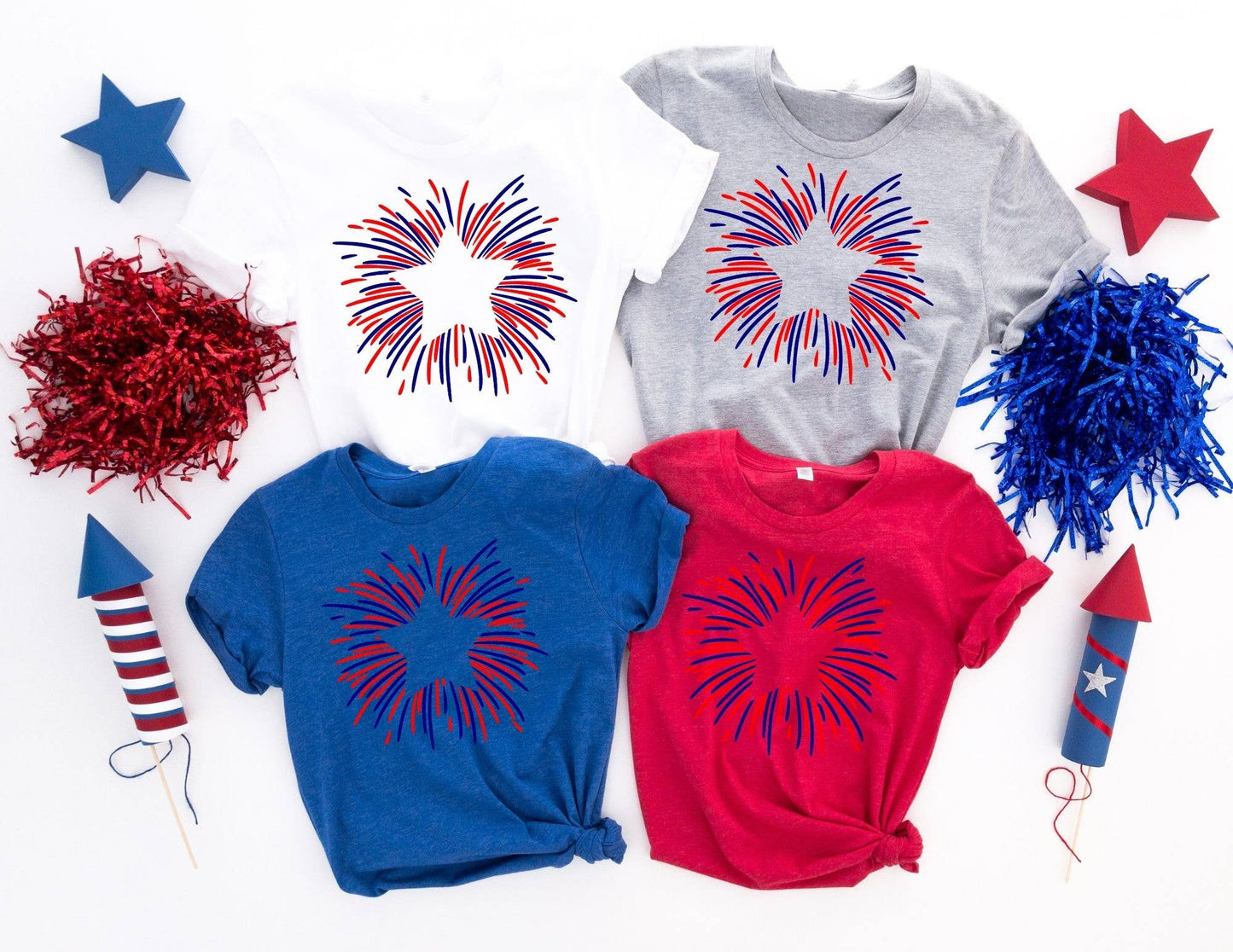 Fireworks Star Shirt - 4th of July Shirt