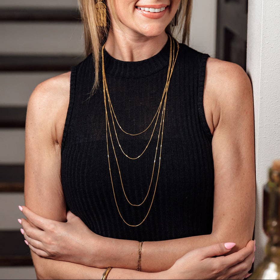 Lilian Liquid Gold Necklaces- Set of 5