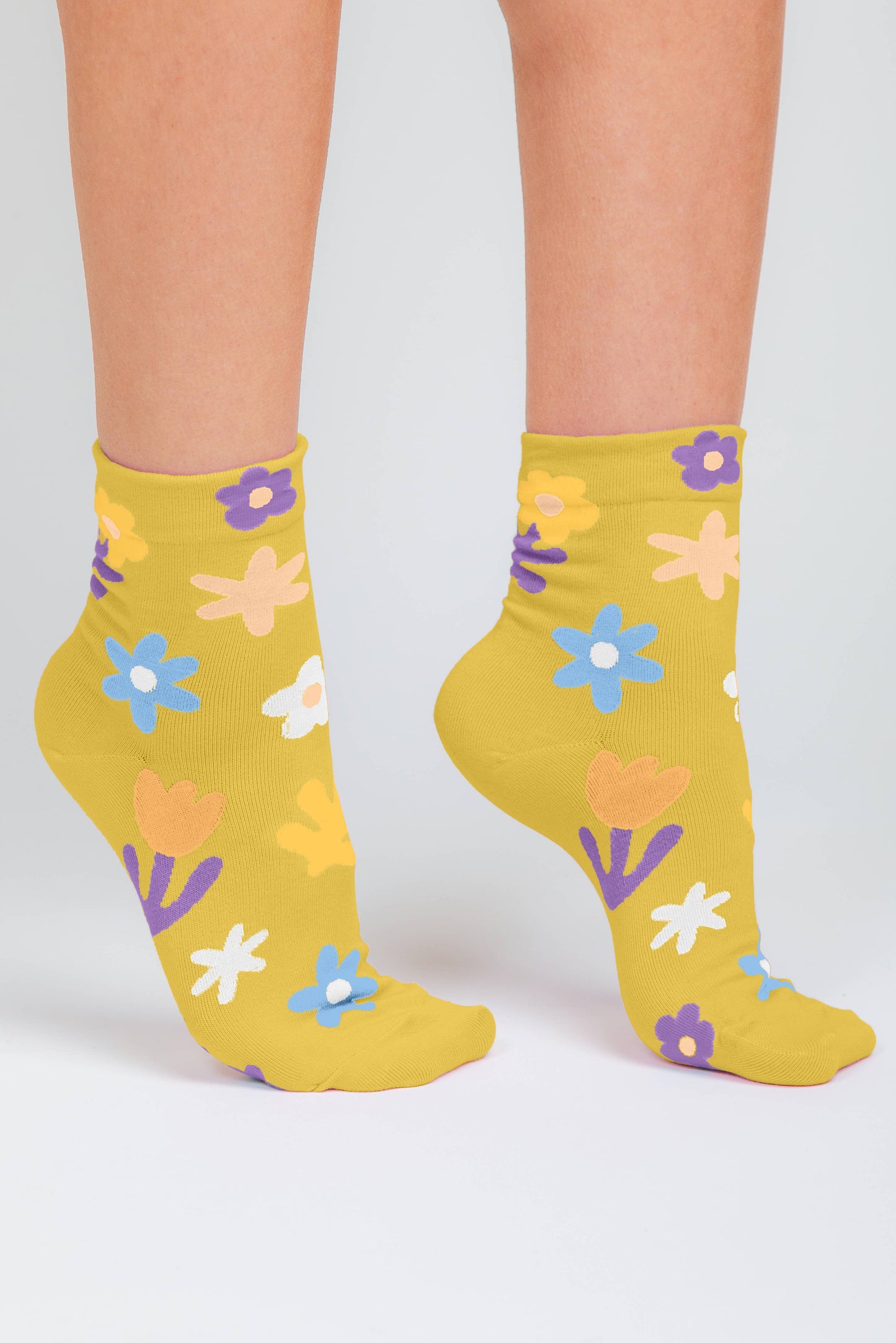 Floral print causal socks