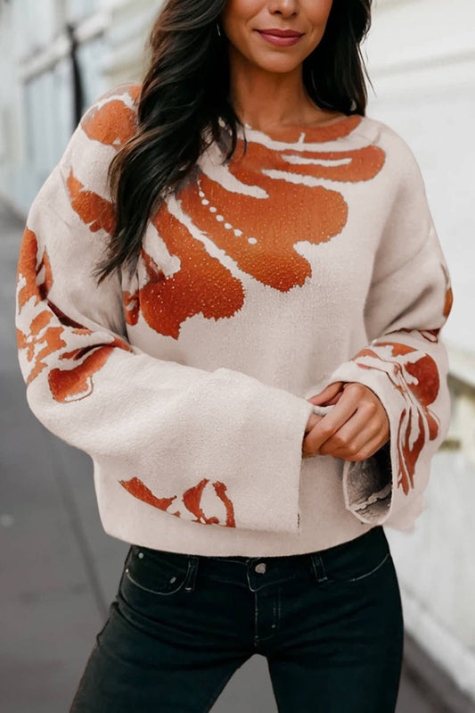 Big Flower Southern Girl Baggy Sweater