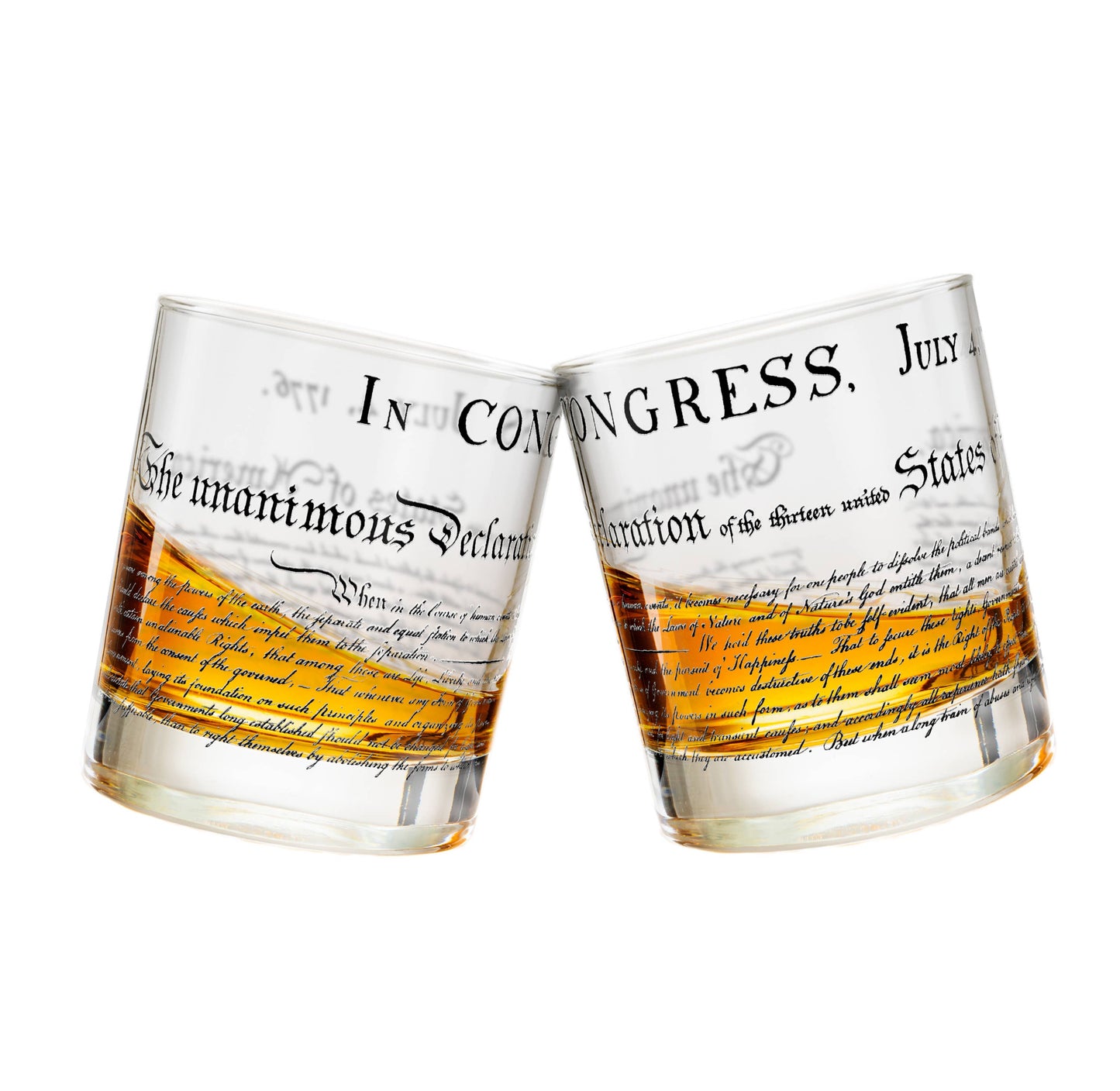 Declaration of Independence Whiskey Glasses