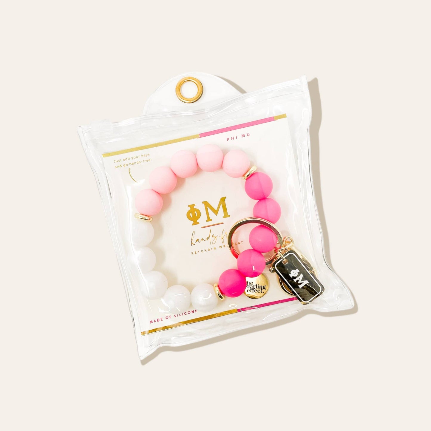 Hands-Free Beaded Sorority Keychain Wristlet