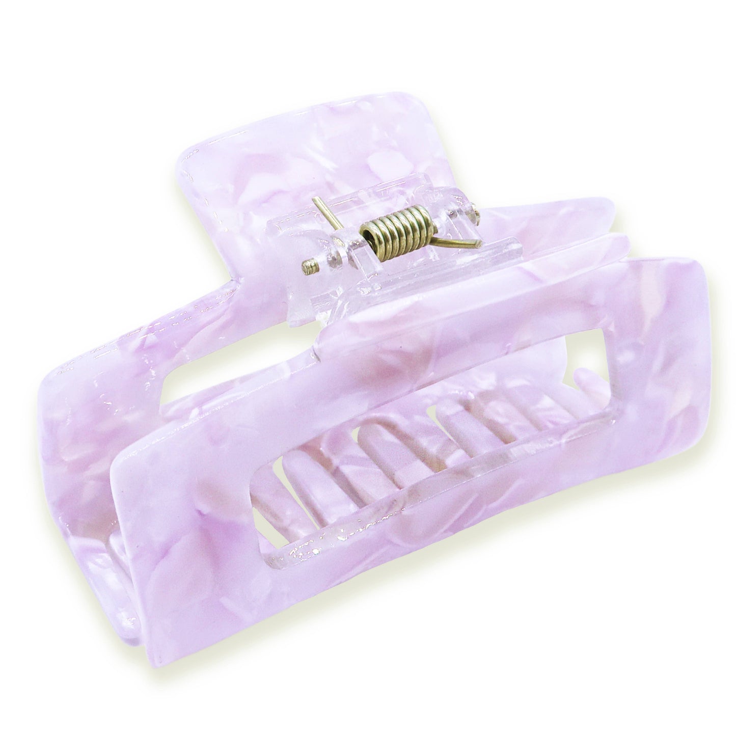Medium Tortoise Shell Hair Claw Clip - White