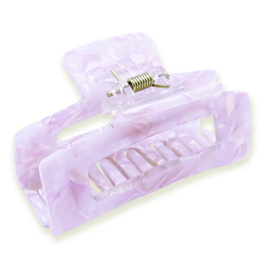 Medium Tortoise Shell Hair Claw Clip - White