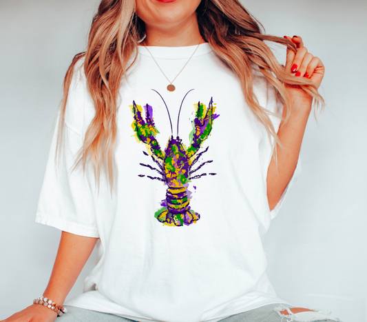Mardi Gras Confetti Crawfish Tee