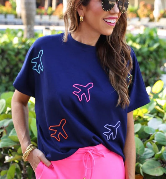 Around the World Embroidered Lux Top