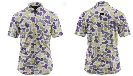 Performance Short Sleeve Button Up - Dockside Camo Tiger