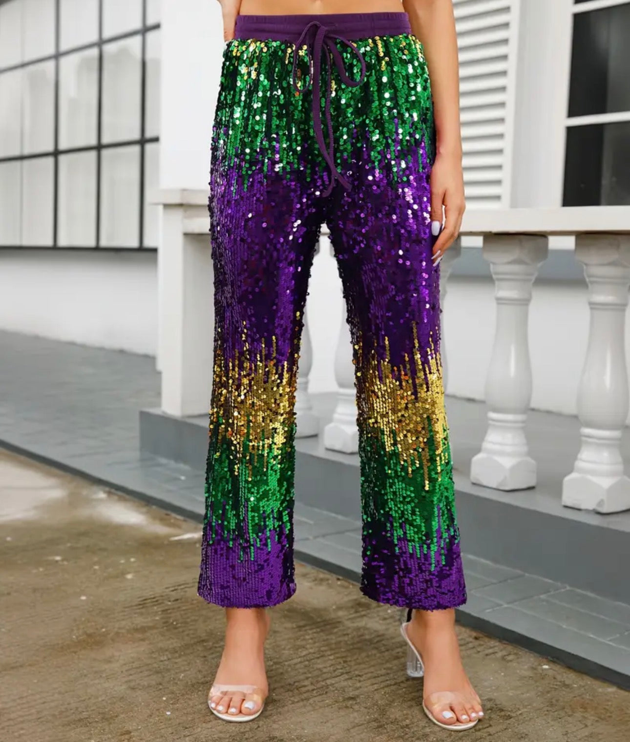 Mardi Gras Sequin Pants