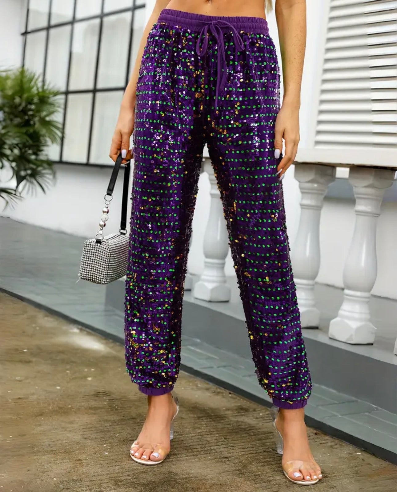Mardi Gras Sequin Pants