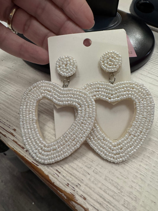 Beaded Heart Earrings