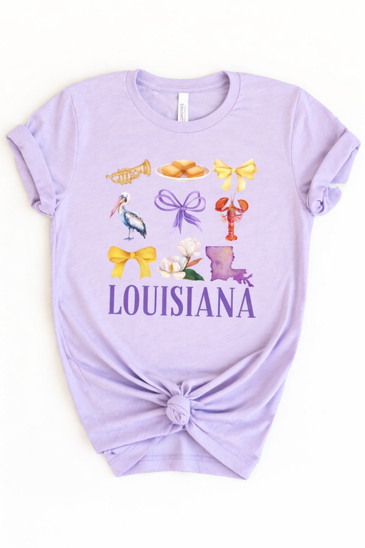 Louisiana Bow Collage Tshirt