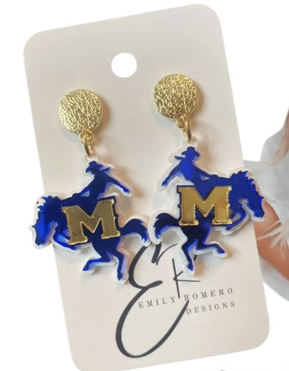 MSU Logo Dangle Earring