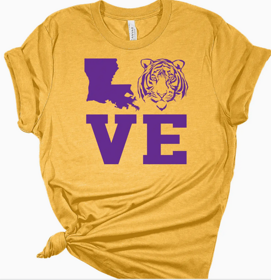 Yellow LOVE Tiger Tee
