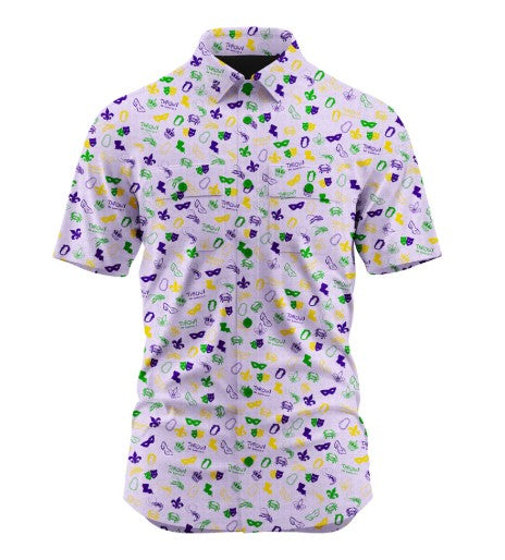 Hookset Mardi Gras Button Up