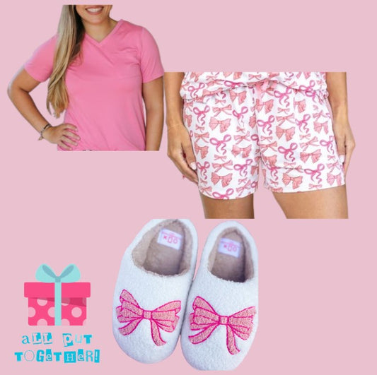 Pink Bow PJ Shorts