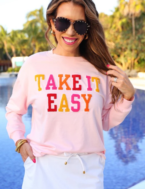 Take It Easy Patch Pullover