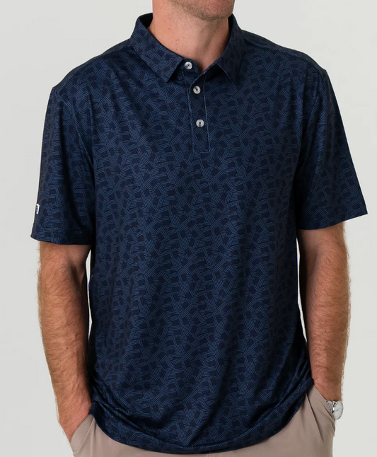 Performance Polo - Navy Flags