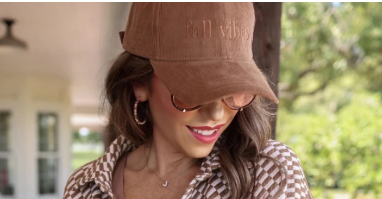 "Fall Vibes" Corduroy Hat