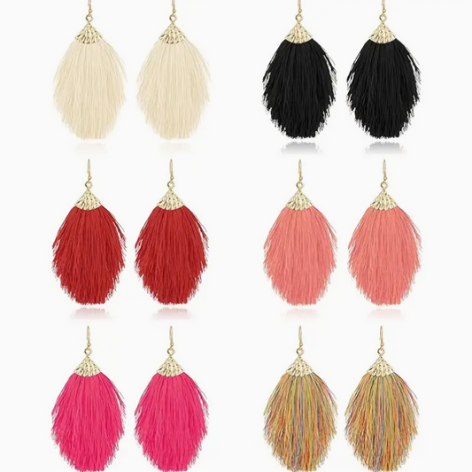 Fringe Tassel Earrings - Multiple Colors Available