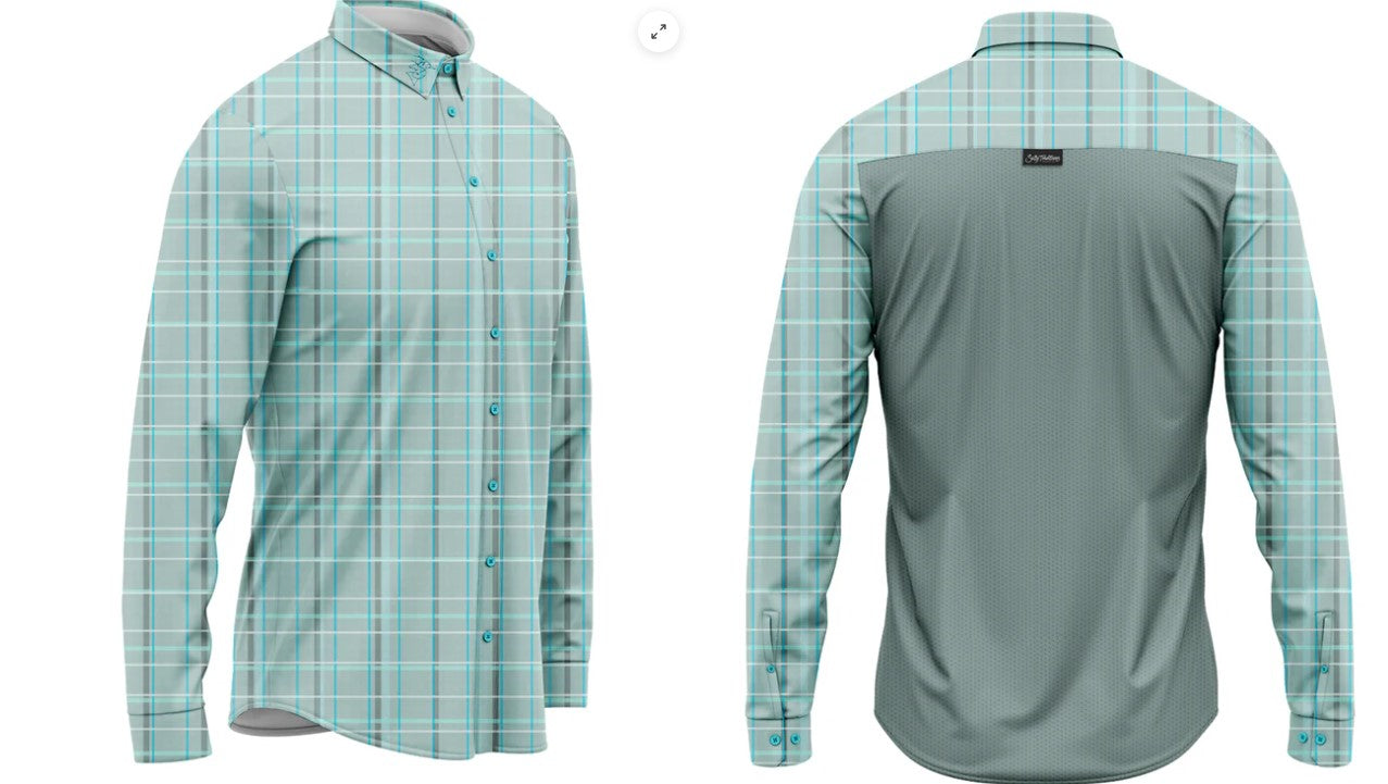 Performance Button Up - Sea Stone