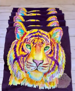 Watercolor Tiger Tee - Printed on White