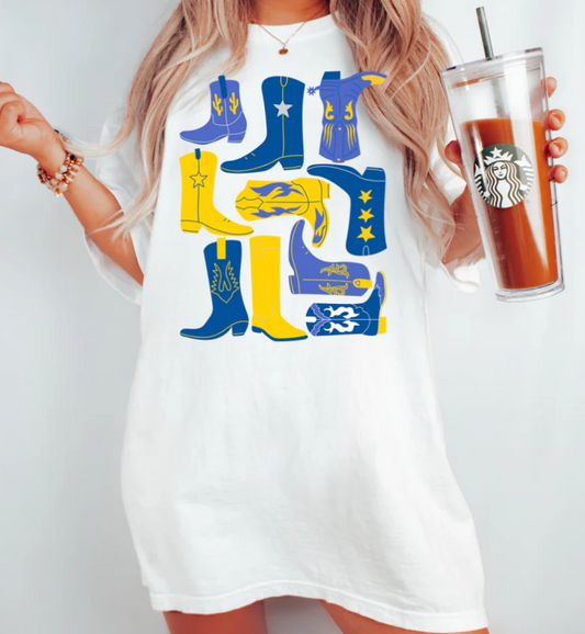 MSU White Boots Tee