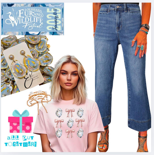 Pink Oyster Bow Tee