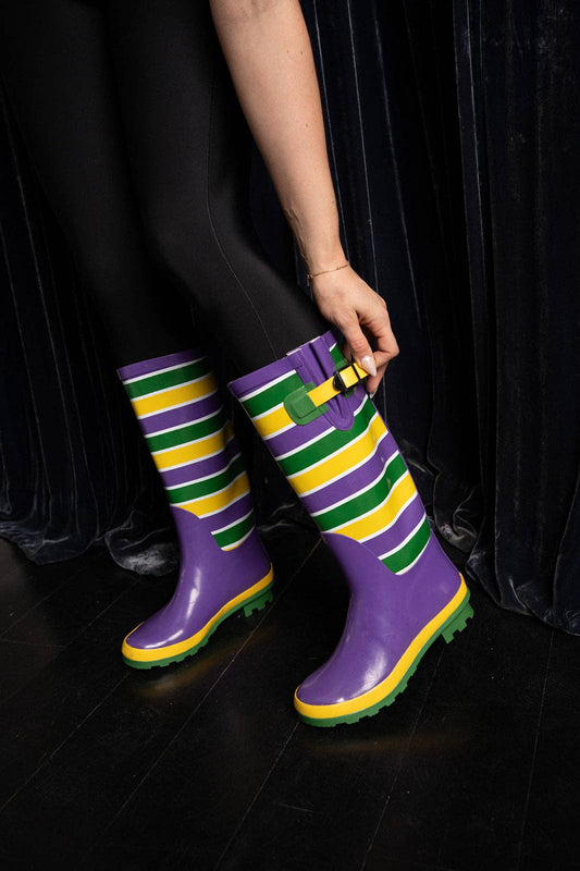 Mardi Gras Rubber Boots