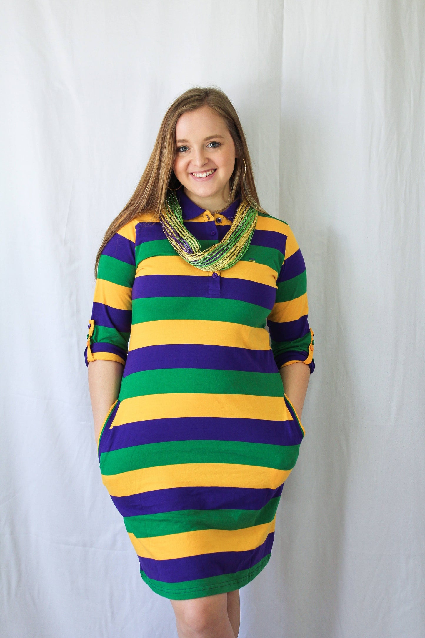 Striped Mardi Gras Dress