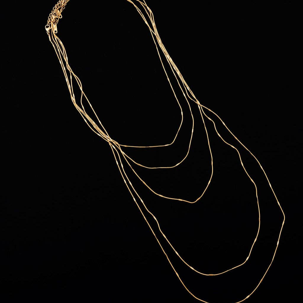 Lilian Liquid Gold Necklaces- Set of 5
