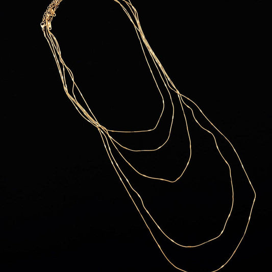 Lilian Liquid Gold Necklaces- Set of 5