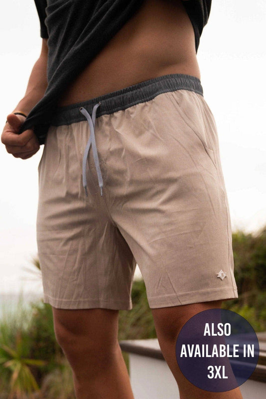 Athletic Short - Heather Khaki - Driftwood Camo Liner