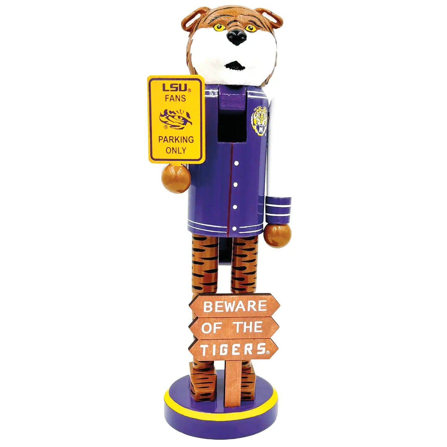 12" LSU Beware of the Tigers Nutcracker