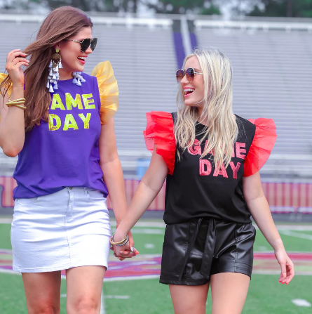 Dramatic Sleeve Sequin Game Day - Purple & Gold