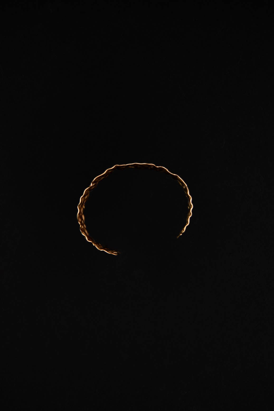 Inez 14kt Gold Plated Hammered Cuff Bracelet
