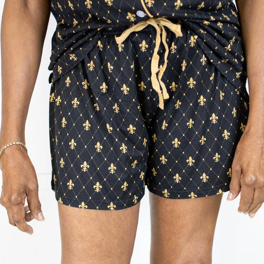 Fleur de Lis Sleep Shorts