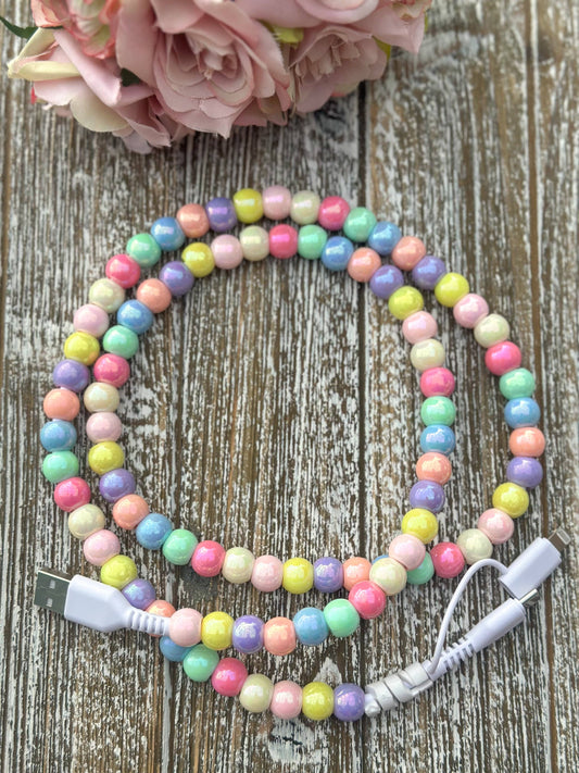 Shiny Colorful Beads 2 in 1 Charger