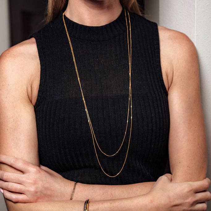 Lilian Liquid Gold Necklaces- Set of 5