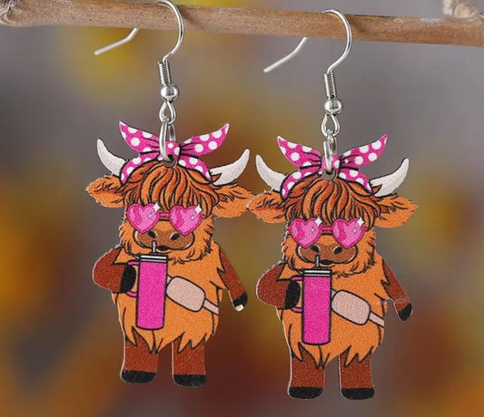 Bougie Cow Earrings