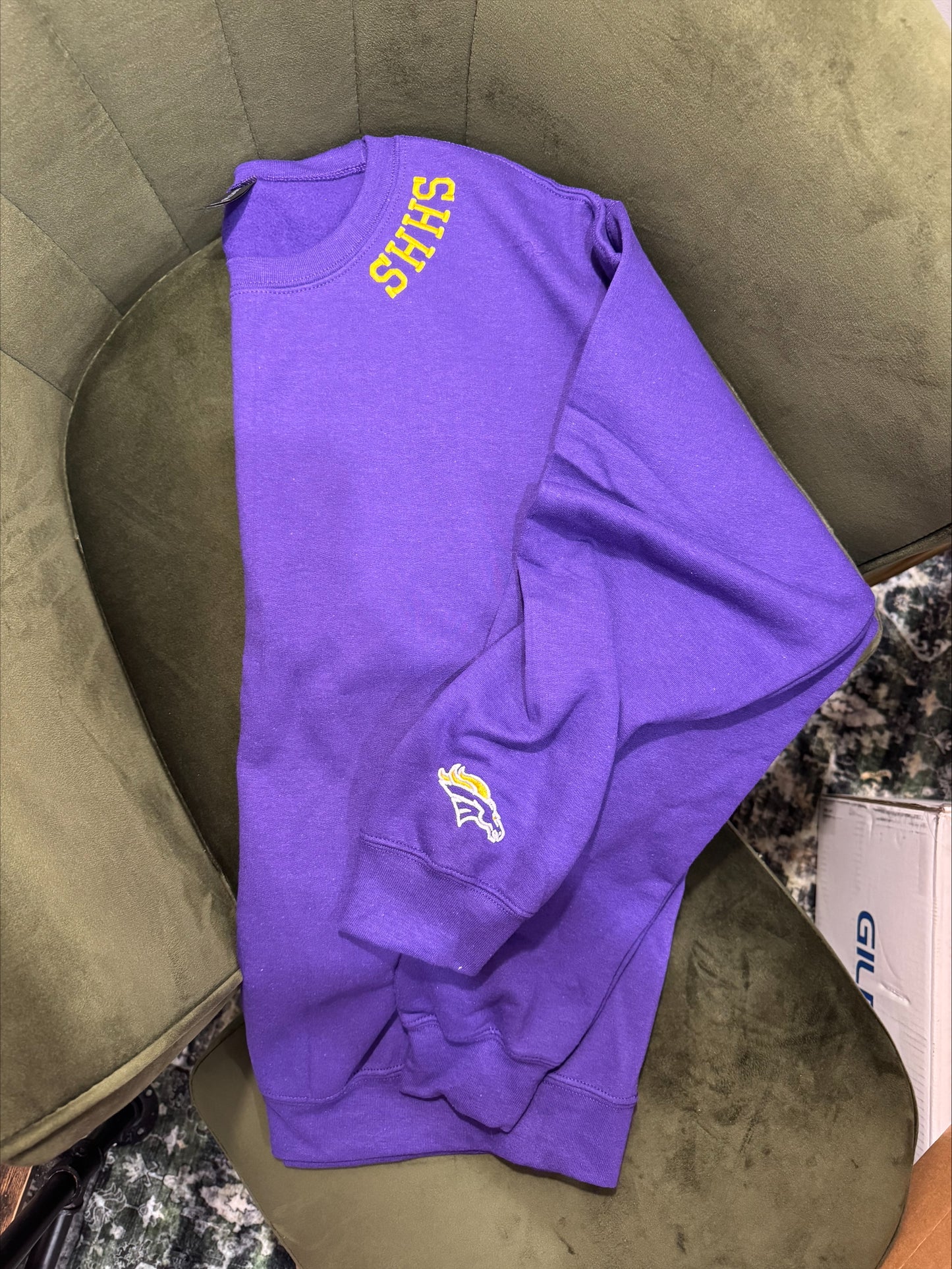 School Spriit Embroidered Sweatshirts