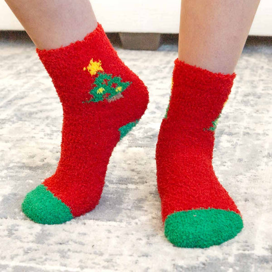 Women's Christmas Tree Cozy Socks