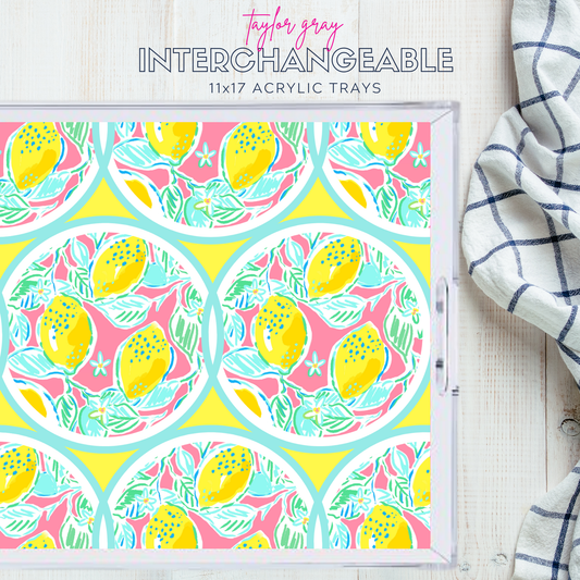 11x17 Acrylic Tray with PREPPY PLEASE insert set of 10