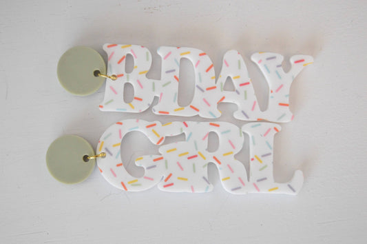 Birthday Acrylic Earrings